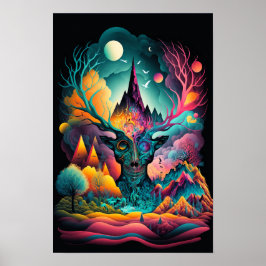 Abstraktes Wirbel-Poster | Retro-Psychedelisch 7 Poster