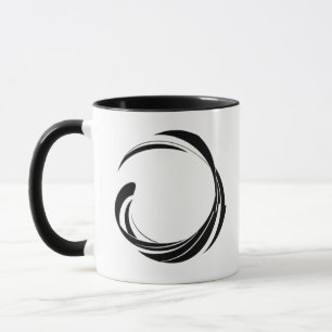 Abstraktes Wirbelkreis-Design – gebogene Ring-Kuns Tasse