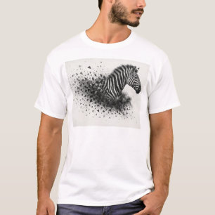Abstraktes Zebra-Burst-Männer-T-Shirt T-Shirt