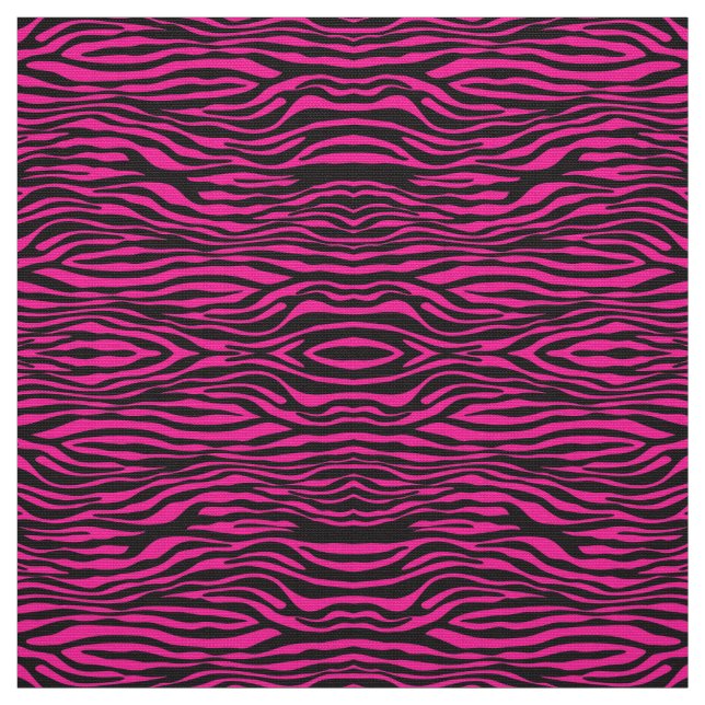 Abstraktes Zebra-Rosa und Schwarzes Stoff (Muster)