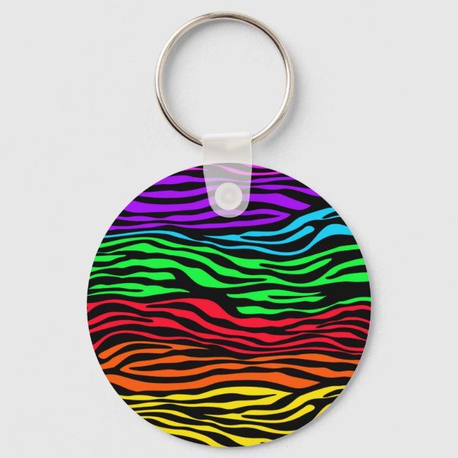 Abstraktes Zebra Schlüsselanhänger (Vorderseite)