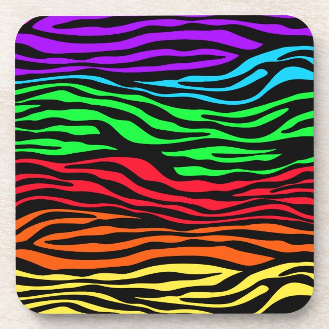 Abstraktes Zebra Untersetzer (Vorderseite)