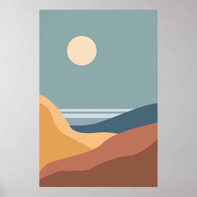 Abstraktes zeitgenössisches Set Poster (Vorne)