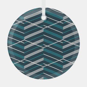 Abstraktes Zick-Zack: elegant Vintag geometrisch. Ornament Aus Glas
