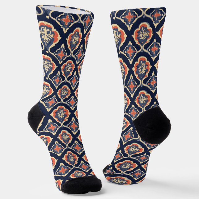Abstraktes Ziermuster Socken (Gewinkelt)