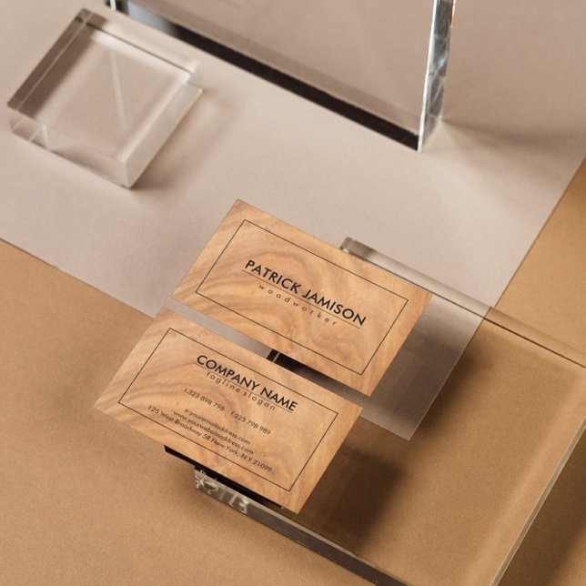 Abstraktion Brauner Holzknoten Visitenkarte (Von Creator hochgeladen)