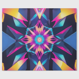 Abstraktion der Neongeometrie Geschenkpapier