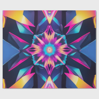 Abstraktion der Neongeometrie Geschenkpapier