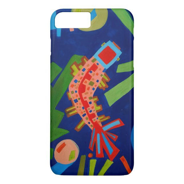 Abstraktion, Fisch, Karpfen, Kubismus, Case-Mate iPhone Hülle (Rückseite)