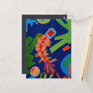 Abstraktion, Fisch, Karpfen, Kubismus, Postkarte