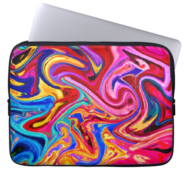 Abstraktion für Visuelle Auswirkungen Laptopschutzhülle (Vorderseite)