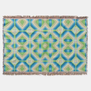 Abstraktion geometrische Formen blau-grün-weißes E Decke