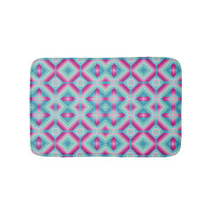 Abstraktion geometrische Formen blau pink türkis e Badematte