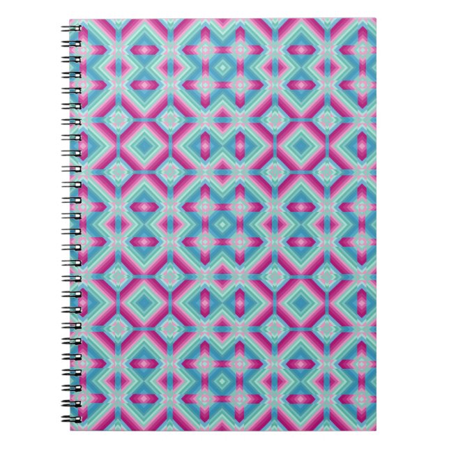 Abstraktion geometrische Formen blau pink türkis e Notizblock (Vorderseite)