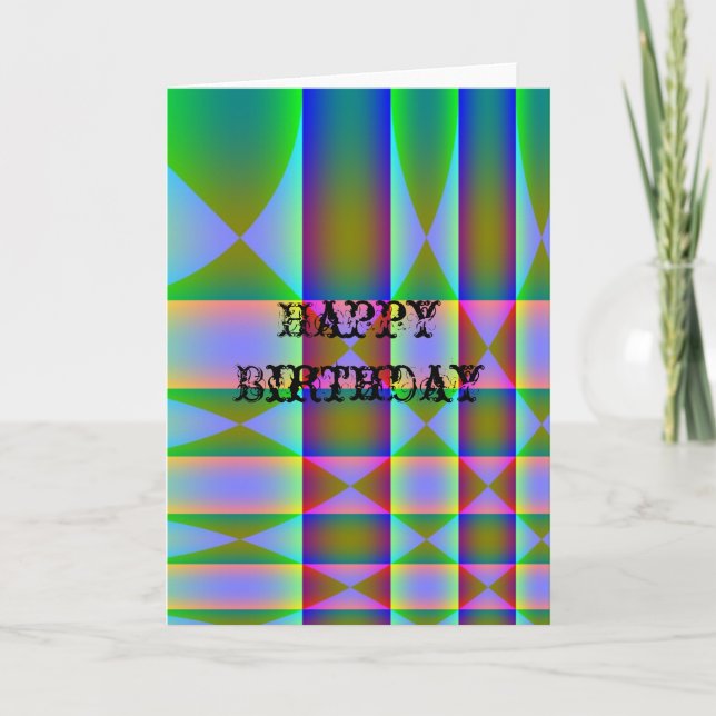 Abstraktion, glücklicher Geburtstag Karte (Vorderseite)