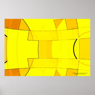 Abstraktion in Gelb Poster