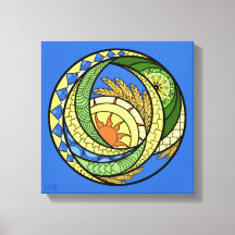 Abstraktion. Ukrainisch Stretched Canvas Print
