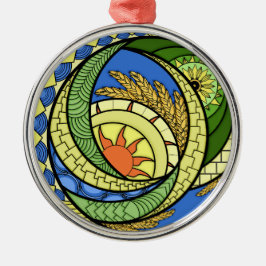 Abstraktion. Ukrainisch Stretched Canvas Print Ornament Aus Metall