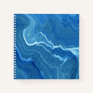 Abstraktion von Blue Agate Marble Notizbuch