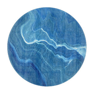 Abstraktion von Blue Agate Marble Schneidebrett
