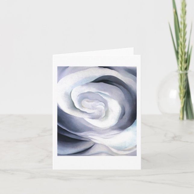 Abstraktion White Rose von Georgia O'Keeffe, Karte (Vorderseite)