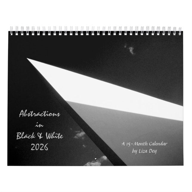 'Abstraktionen in Schwarz und Weiß' Kalender 2026 (Titelbild)