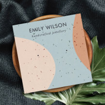 ABSTRCT KERAMIK BLUSH RUST GRAY EARRING DISPLAY