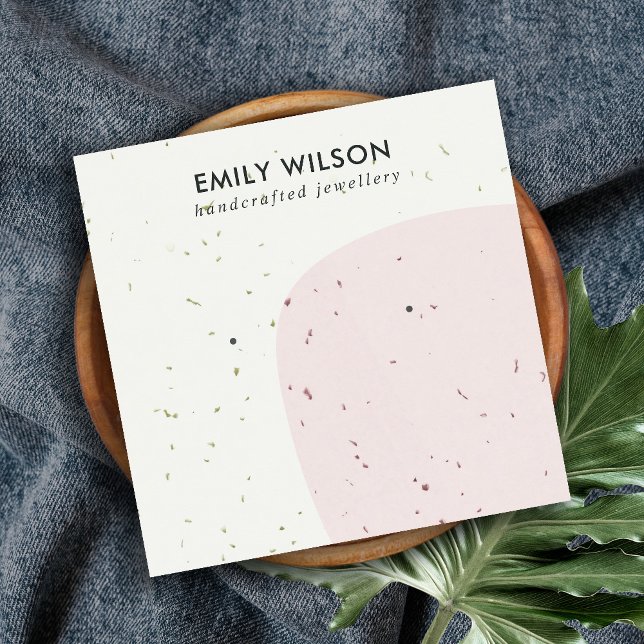 ABSTRCT-KERAMIK BLUSH STUD-EARRING-DISPLAY-KARTE QUADRATISCHE VISITENKARTE (Von Creator hochgeladen)