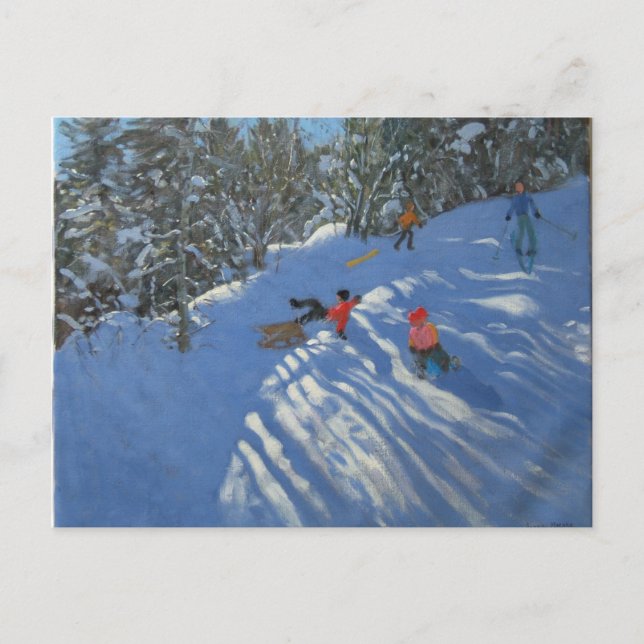 Absturz der Sledge Morzine Postkarte (Vorderseite)
