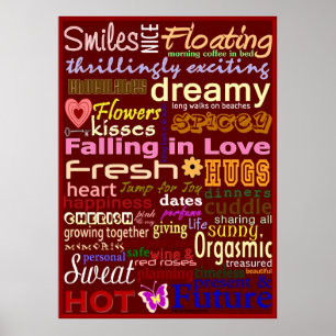 Absturz in Liebe WordArt™ Poster
