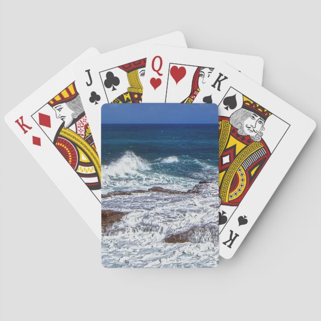 Abstürze an Felsen, die Karten spielen Spielkarten (Rückseite)