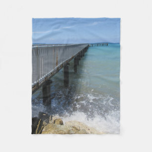 Abstürzen von Wellen auf Wharf-Design Fleecedecke