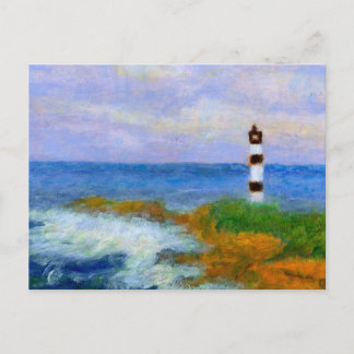 Absturzwellen durch Leuchtturm, Postkarte