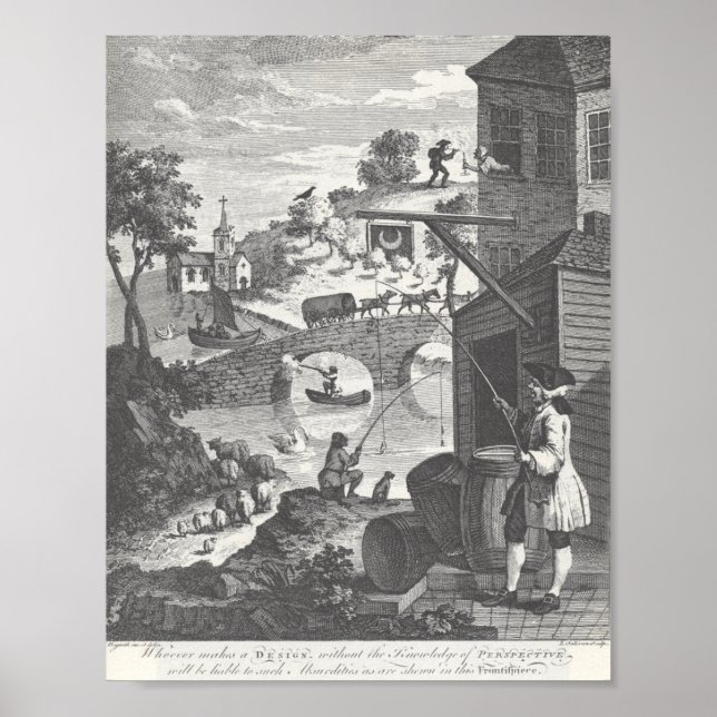 Absurde Perspektiven, William Hogarth Poster (Vorne)