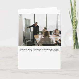Absurdes Firmenkarriere Stockfoto Pamela Karte