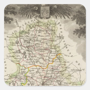 Abt.-De-La das Vienne Quadratischer Aufkleber
