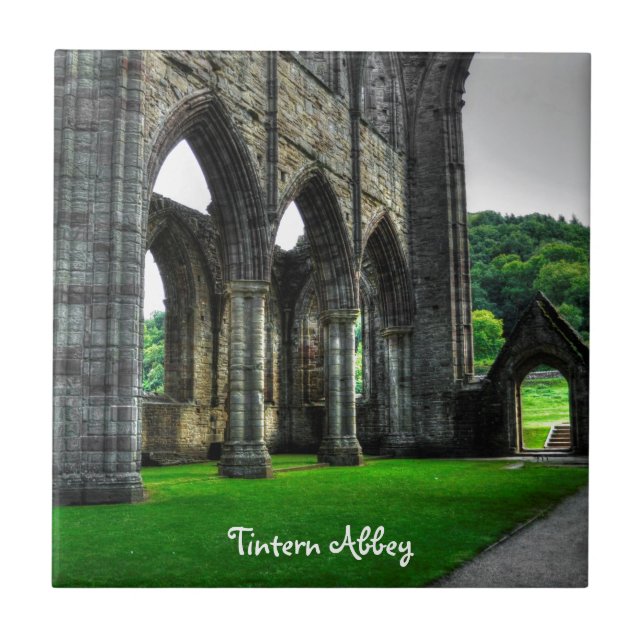 Abtei ancient Tintern, Zisterzienserkloster, Wales Fliese (Vorderseite)