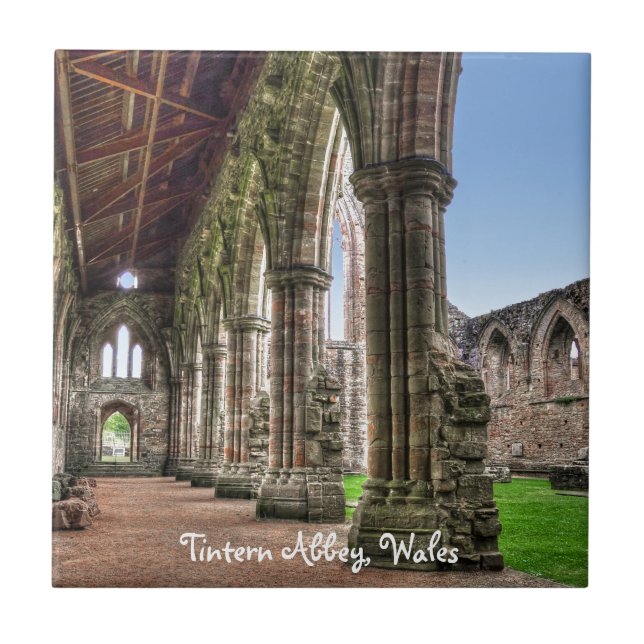 Abtei ancient Tintern, Zisterzienserkloster, Wales Fliese (Vorderseite)