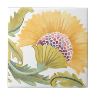 Abtei-Blumenfliesen - Gelb Fliese
