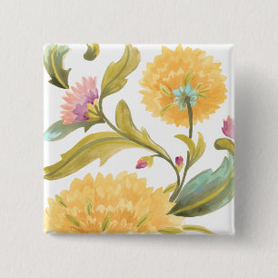 Abtei-Blumenfliesen - gelbe Blumen Button