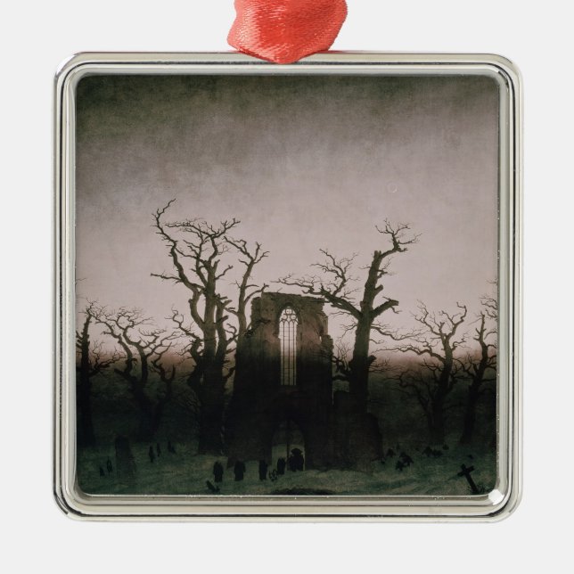 Abtei im Eichenholz, 1810 Silbernes Ornament (Vorne)