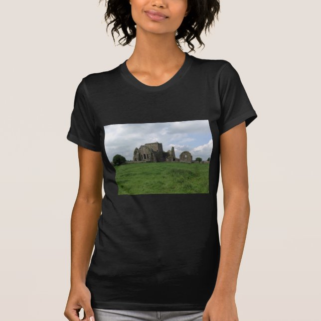 Abtei-Iren Irlands Hore ruinieren Felsen von T-Shirt (Vorderseite)