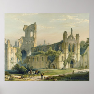 Abtei Kirkstall aus dem Nordwesten, aus dem Mon Poster