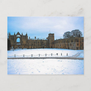 Abtei Newstead im im Winter Postkarte