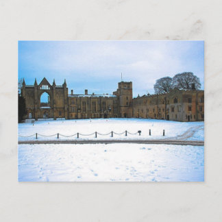 Abtei Newstead im im Winter Postkarte