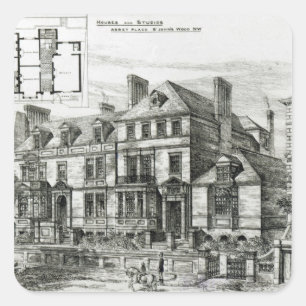 Abtei-Platz, Johannes Holz Quadratischer Aufkleber