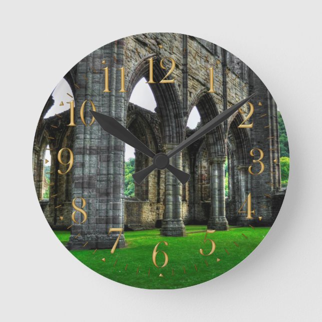 Abtei Tintern, Zisterzienserkloster, Wales Runde Wanduhr (Vorderseite)