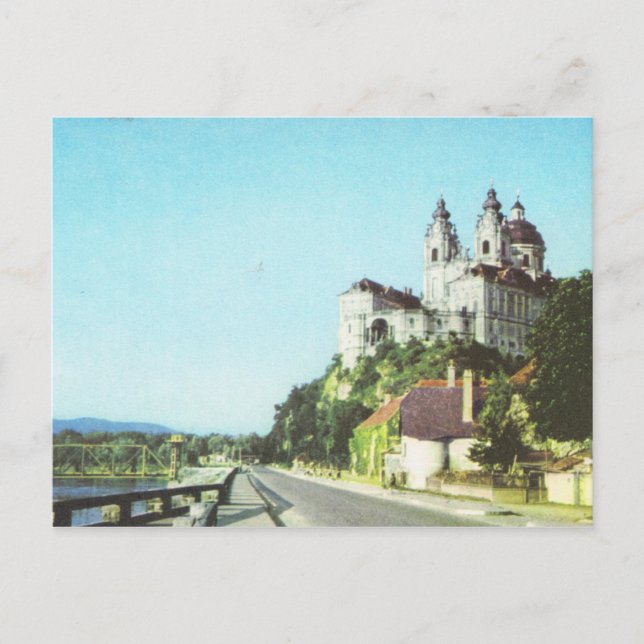 Abtei von Melk, Wachau, Vintag Österreich, Postkarte (Vorderseite)