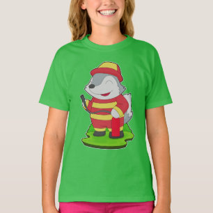 Abteilung Feuerlöschfeuerlöschdienst Wolf T-Shirt