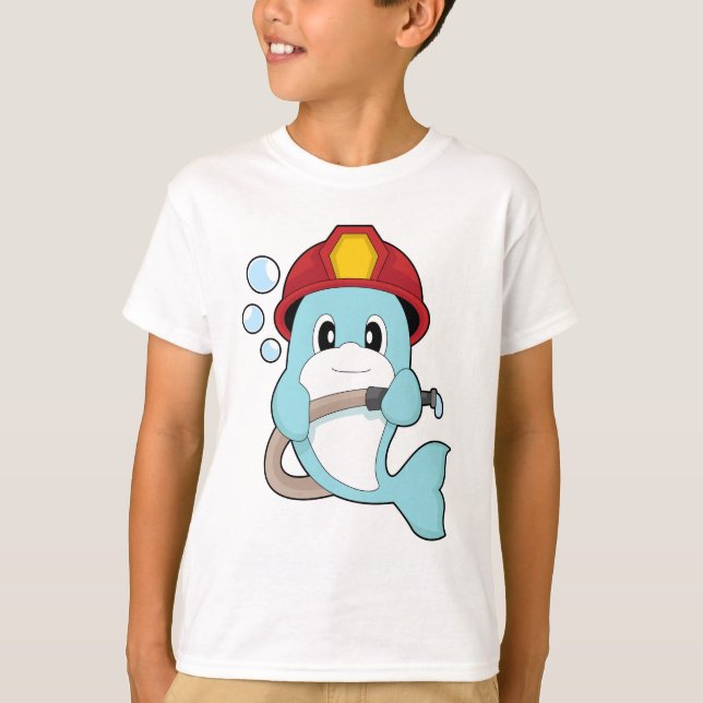 Abteilung Feuerwehrfeuerlöschschlauch Dolphin T-Shirt (Vorderseite)